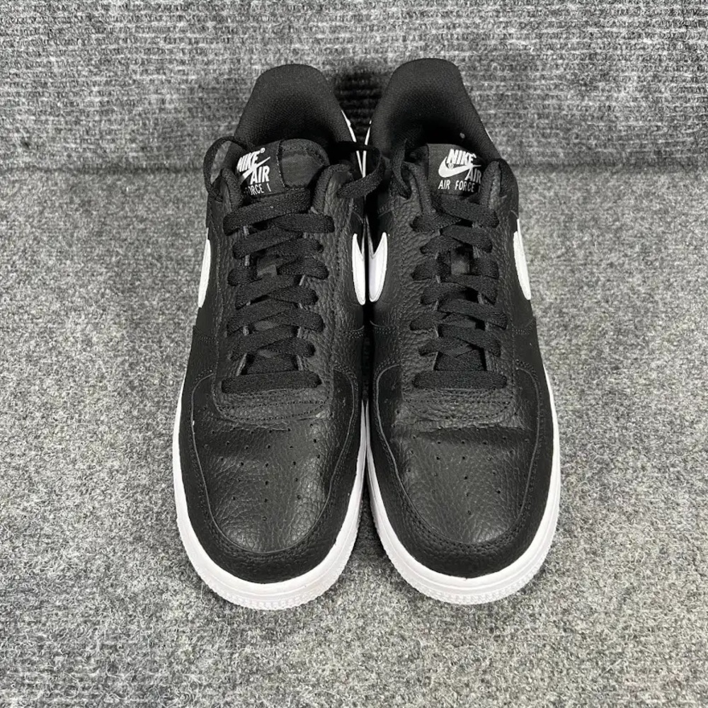Nike Air Force 1 Low Men's Sneakers - Black with White Swoosh
